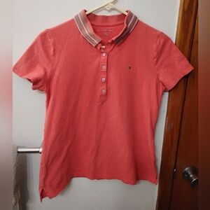Tommy Hilfiger Women's Coral Button Down Shirt